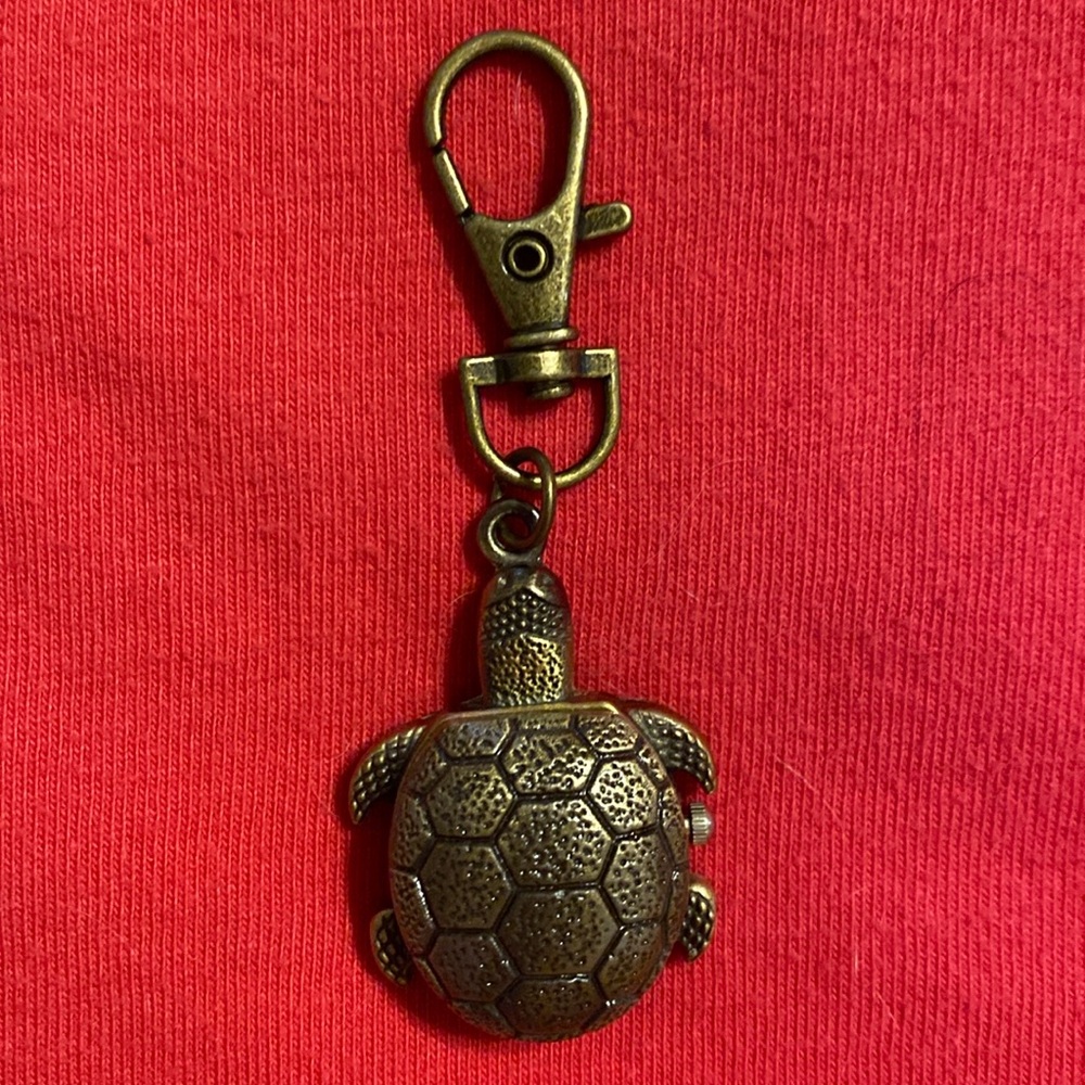 Adorable Antique Brass Turtle Watch